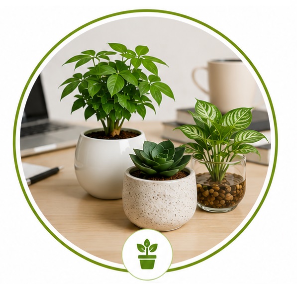 Cây Để Bàn Mini Trang Trí Góc Làm Việc Và Không Gian Sống